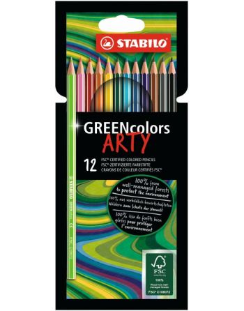 12 Stabilo Arty Greencolors...