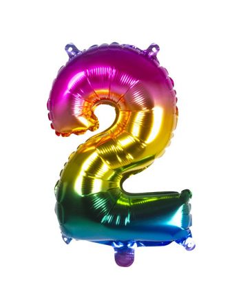 Folieballon 2 regenboog