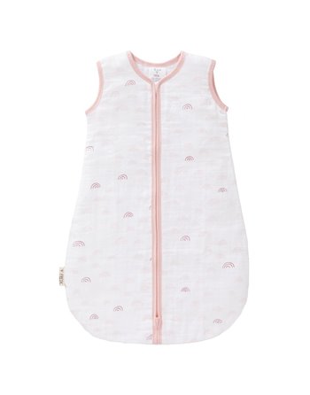 Sleeping bag muslin double layered Rainbow chintz rose size: 6-12 m