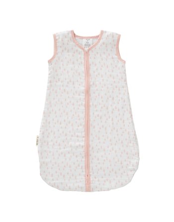 Sleeping bag muslin double layered Raindrops chintz rose size: 0-6 m