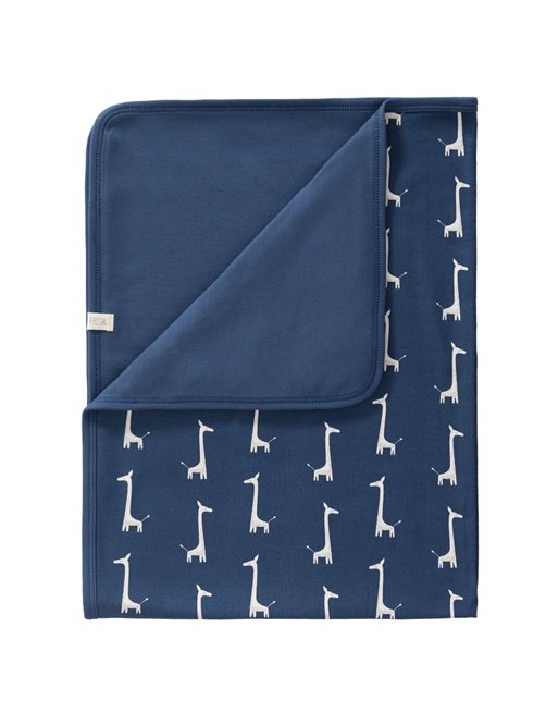 Baby blanket Giraf indigo blue