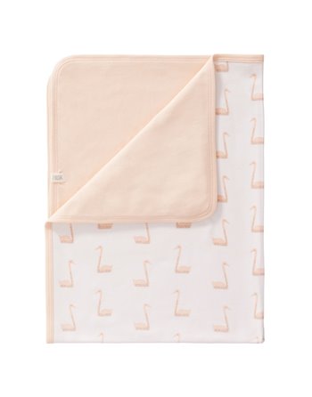 Baby blanket Swan pale peach