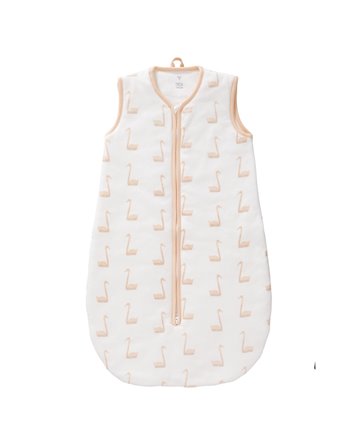 Slaapzak 70 cm interlock met voering Swan bleek perzik