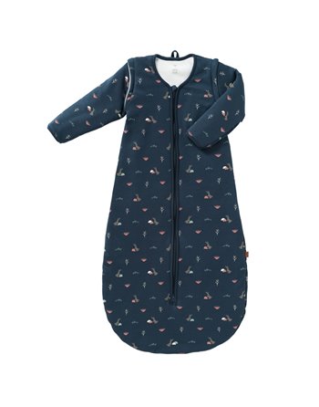 Slaapzak 70 cm interlock met lichte voering Rabbit mood indigo
