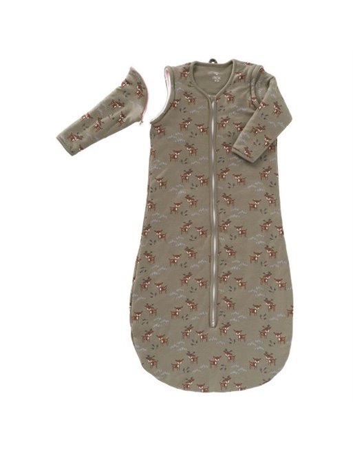 Slaapzak 110 cm interlock met lichte voering Deer Olive