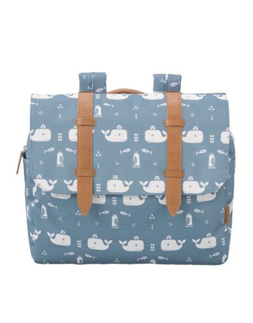 Fresk Boekentas new Whale blue fog 