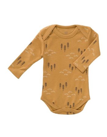 Romper lange mouw Woods spruce yellow size: newborn