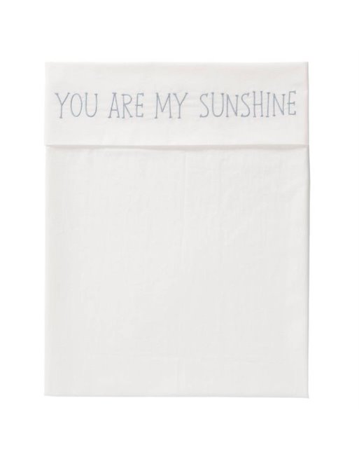 Laken voor babybed 120 x 150 cm  Sunshine Blue fog