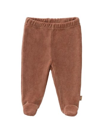 Broekje velours met voet Tawny brown: 3-6 m
