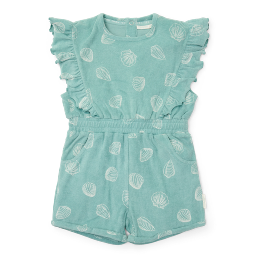 Little Dutch playsuit ocean treasures surf blue - maat 62/68