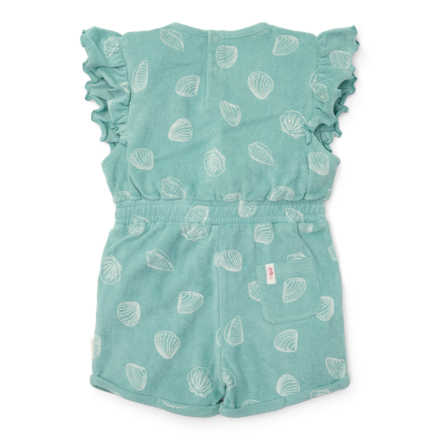 Little Dutch playsuit ocean treasures surf blue - maat 62/68