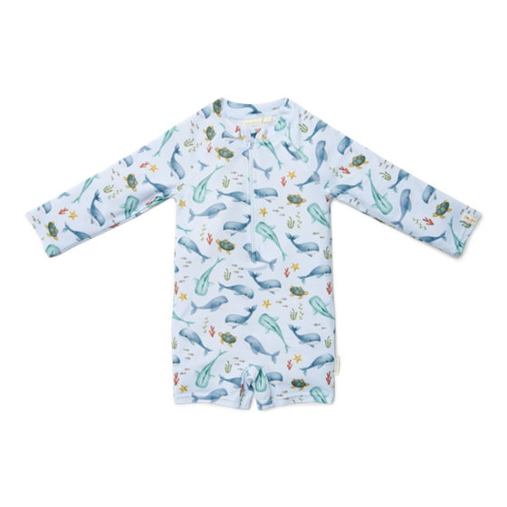 Little Dutch zwempak lange mouwen ocean multicolour - maat 62/68