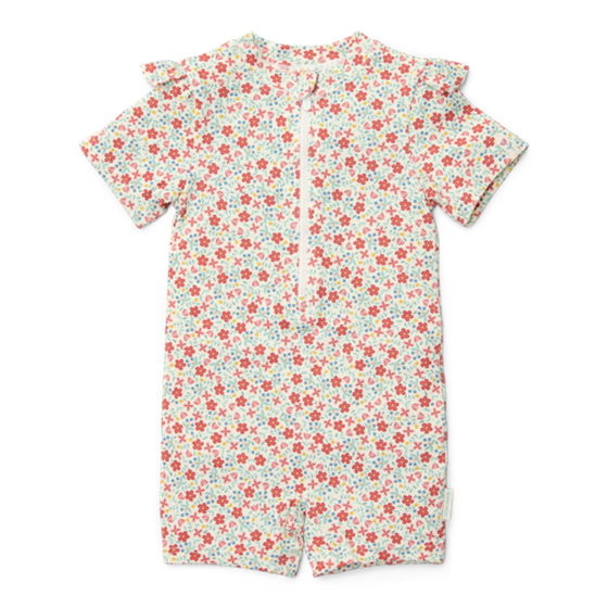 Little Dutch zwempak korte mouwen sunny flowers multicolour - maat 98/104