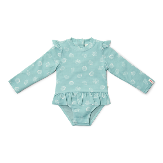 Little Dutch badpak lange mouwen ocean treasures surf blue - maat 98/104