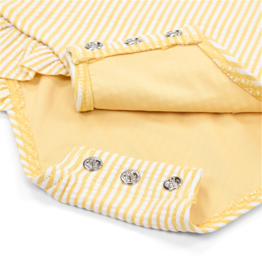 Little Dutch badpak lange mouwen ocean treasures yellow - maat 86/92