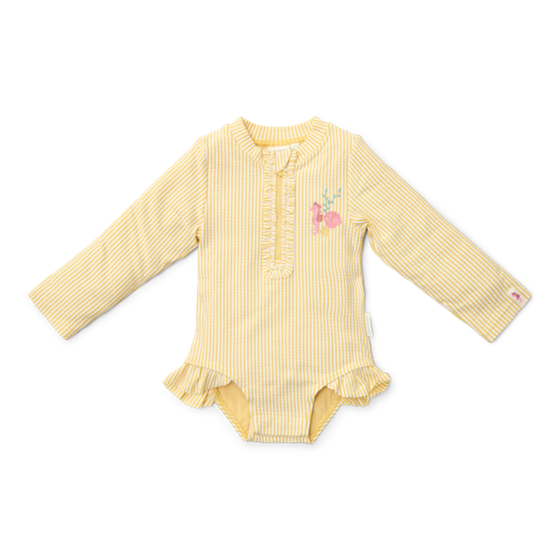 Little Dutch badpak lange mouwen ocean treasures yellow - maat 98/104