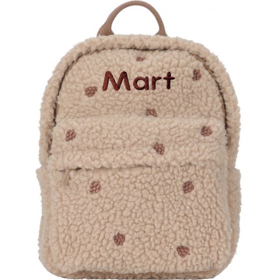 Little Dutch Teddy Rugzakje Taupe met geborduurde naam