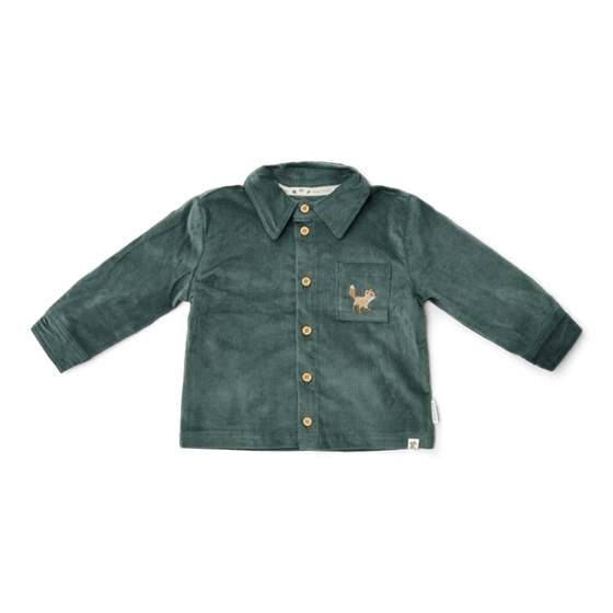 Little Dutch Overhemd Night Green - maat 92