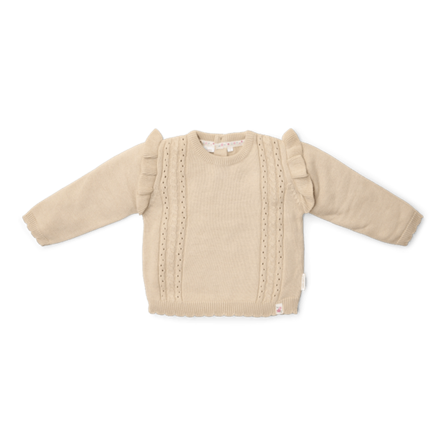 Little Dutch Gebreide trui Sand - maat 86