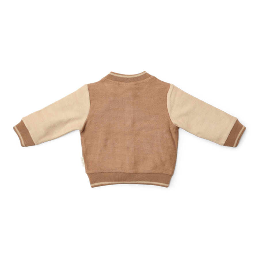 Little Dutch Gebreid vest Brown/Taupe - maat 104