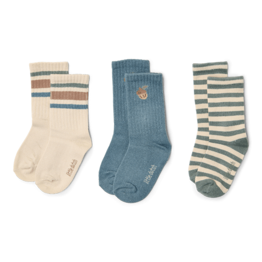 Little Dutch 3-pack Sokken Multi - maat 23/26
