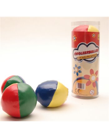 3 Jongleerballen 6,5cm in koker 756000