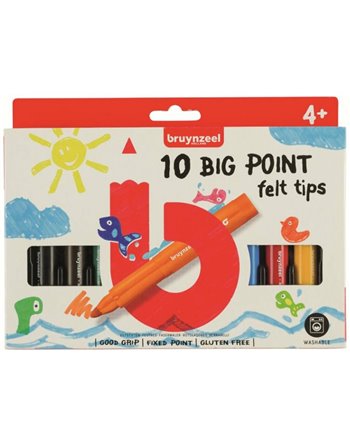 Bruynzeel 10 big point felt tips 6012201