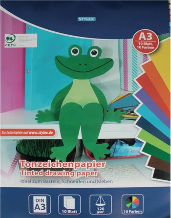 10 vel knutselkarton ass. kleur A3 46724